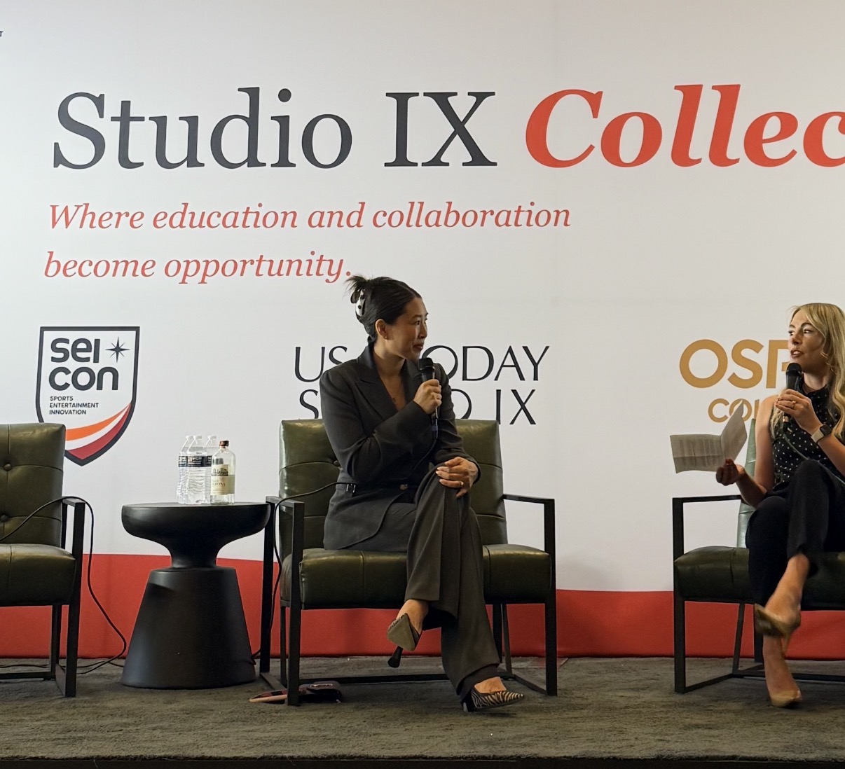 Panel conversation on the Studio IX Collective stage