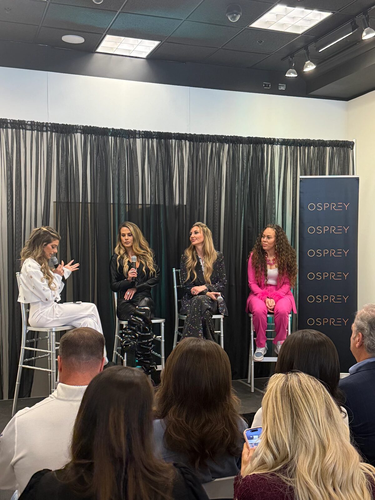 Women leaders on stage at an Osprey Collective panel